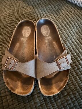 Brown small buckle Madrid Birkenstocks